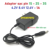 Adapter Sạc Pin 1S 2S 3S có đèn báo sạc - Bộ sạc pin 4.2V 8.4V 12.6V 1A