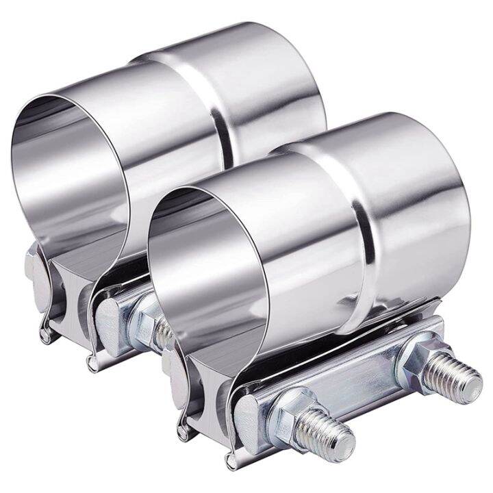 Exhaust Clamp, Lap Joint Exhaust Band Clamp Sleeve Coupler Stainless
