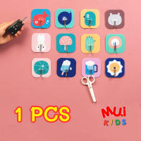 muikids 2 ชิ้น C-HOOK ตะขอติดผนังลายการ์ตูน ลายน่ารัก minimal ที่แขวนติดผนัง