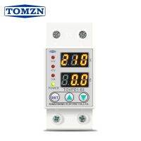 Tomzn Tovpd1-63จอแสดงผลคู่230V ราง Din ปรับได้ภายใต้แรงดันไฟฟ้ากระแสเครื่องปกป้องป้องกันอุปกรณ์รีเลย์