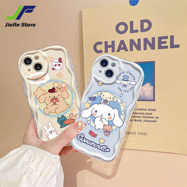 เคสโทรศัพท์การ์ตูนรูปสุนัขน่ารักดีไซน์ใหม่-jiefie-สำหรับ-oppo-a15-a15s-a16-a16k-a16e-a17-a17k-a36-a76-a96-a5-a9-a3s-a12e-a52-a92ครีมขอบคลื่น-tpu-เคสป้องกันแรงกระเทือน