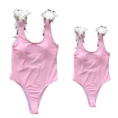 【CC】 Mother and Daughter Swimwear Matching Mom Kids Outfits