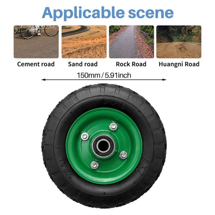 inflatable-tire-wear-resistant-6in-wheel-150mm-tire-industrial-grade-cart-trolley-tyre-caster-250kg-36psi