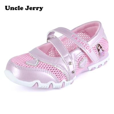UncleJerry Spring Summer Breathable princess shoes Cartoon shoes for little girls Kids New fashion Flat Sandals