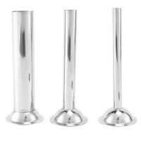 4Pcs Stainless Steel Sausage Stuffer Filling Tubes Funnels Nozzles Spare Parts Filler Tube, Base Diameter:58mm