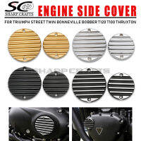 17-22 Cluch Badge &amp; Acg Badge Cover สำหรับ Street Cup Street Scrambler Bonneville Speedmaster T100สีดำ Bobberสีดำ