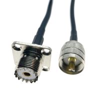 UHF PL259 Male Plug To UHF SO239 Female Jack Flange Adapter Jumper Pigtail Coax Cable RG58 cable 12inch 30M