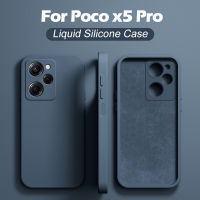 Poco X5 Pro กรณีซิลิโคนเหลวเดิมป้องกันเต็มรูปแบบสำหรับ Poco X5 Pro Poco X 5 Pro X5Pro Pocox5 Pro 5G เคสโทรศัพท์-Meqiao ke