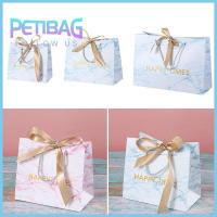 PETIBAG ของชำร่วยงานแต่งงาน ของขวัญทำเอง ลายหินอ่อนสีเทา อุปกรณ์ปาร์ตี้ กระเป๋าหินอ่อน กล่องขนม การห่อของขวัญ แพ็คเกจใส่กระดาษ