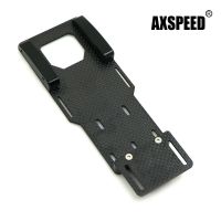 AXSPEED Carbon Fiber Center Battery Mounting Plate for Axial SCX10 II 90046 90047 1/10 RC Crawler Car Model Upgrade Parts  Power Points  Switches Save