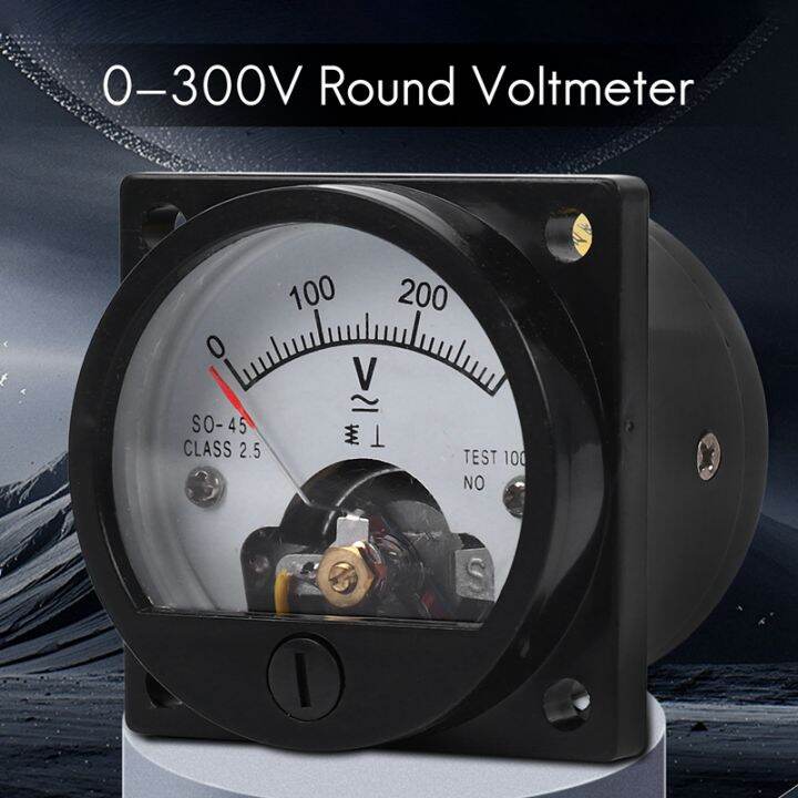 ac-0-300v-round-analog-dial-panel-meter-voltmeter-gauge-black