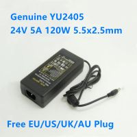 5A YU2405 24V 120W 5.5X2.5Mm ของแท้แหล่งจ่ายไฟอะแดปเตอร์ AC สำหรับแถบไฟ LED โคมไฟ Led มีไฟที่ชาร์จจอแลปท็อปคอมพิวเตอร์