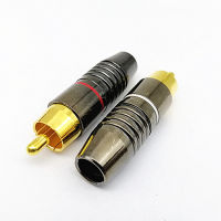 Direct Supply Rca Male Connector Black Nickel Lotus Head Welding Av Audio Video Transfer Monitoring Accessories Rca Adapter