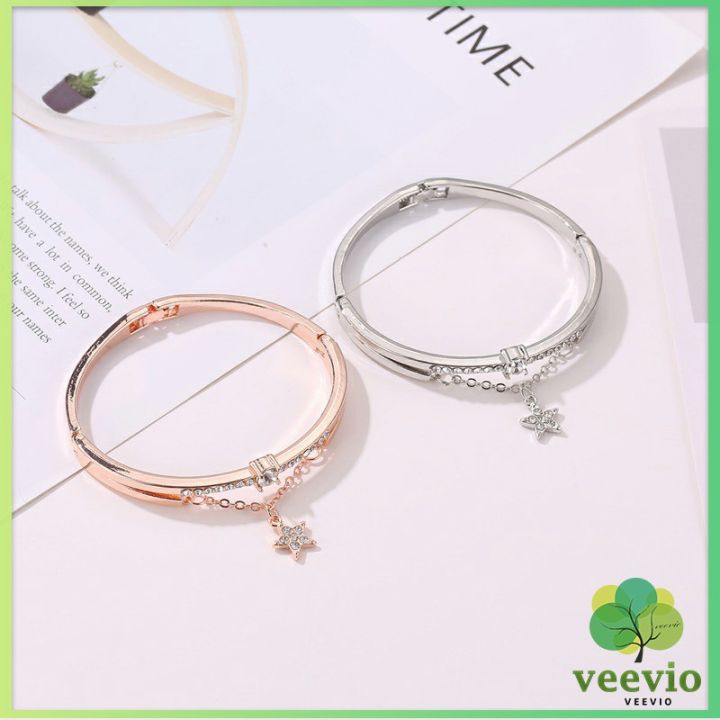 veevio-สร้อยข้อมือชุบเงินดาวสร้อยข้อมือเพชรแฟชั่นข้อมือเครื่องประดับสร้อยข้อมือผู้หญิงสร้อยข้อมือประกายสร้อยข้อมือแฟชั่นรสนิยมแฟชั่น