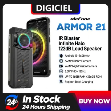 Ulefone Armor 21 Rugged Phone, Infinite Halo 122dB Speaker, MTk Helio G99  16GB+256GB, 64MP+24MP Night Vision Camera, 6.58 FHD+ 120Hz Screen,  9600mAh