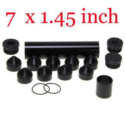 L 7" OD 1.45" Solvent Trap 12x28 3 in 1 Threads 12-20 Black 9 Cups + Spacer with 2 Rubber O Rings 58-24 Car Fuel Filter 7inch