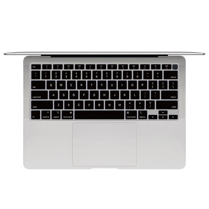 สำหรับ-macbook-air-pro13-m1-a2337a2338-pro13-12-15แป้นพิมพ์แล็ปท็อปฟิล์มป้องกันสำหรับเคสแป้นพิมพ์ซิลิโคนสีดำสำหรับ-macbook