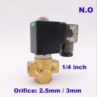 [HOT DUlQWBVNN 560] 2 Way ทองเหลืองปกติเปิด Solenoid วาล์ว1/4นิ้ว12V DC Orifice 2.5มม./3มม. 0 16bar/ 10bar สกรู Air Compressor วาล์ว