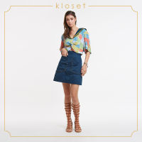 Kloset Mini Skirt With Detail(SS20-S002) กระโปรงแฟชั่น กระโปรงสั้น กระโปรงแต่งดีหมุดตอก เสื้อผ้าแฟชั่น