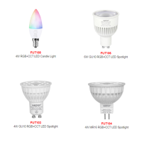 2021FUT104 DC12V MR16 4W FUT103 GU10 4W FUT106 GU10 6W FUT108 E14 4W RGB+CCT Candle SpotLight AC100~240V remote wifi control