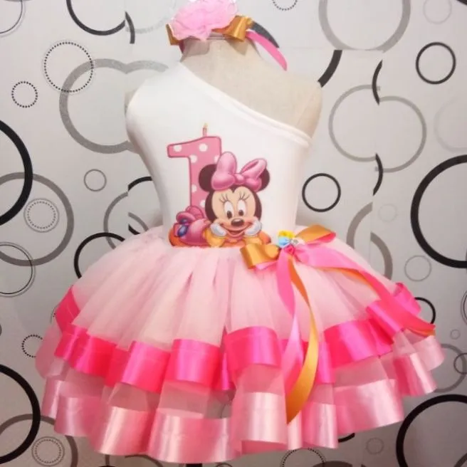 1st 2nd birthday outfit minnie blouse & skirt for baby girl | Lazada PH