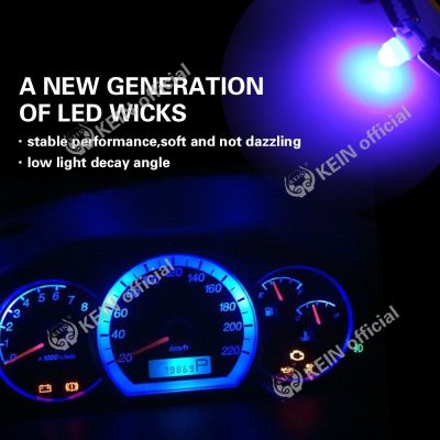 KEIN 10PCS T3 T4.2 T4.7 Dashboard Led Light New Wedge Dashboard Warning Indicator Lamp Cluster Gauge Indicator Light Car Led Light Cob Instrumen Lamp 12V Light White Red Blue