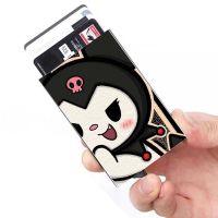 Kuromi Baku Hellokittys Mini Anti-Magnetic Anti-Theft Id Credit Card Holder Cute Creative Automatic Pop-Up Bank Card Case Box