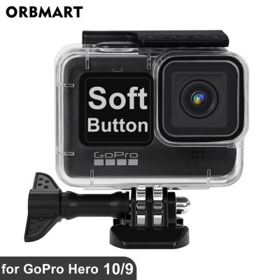 เคสกระเป๋ากล้องกันน้ำสำหรับ Gopro Hero 11 10 9สีดำปกป้องใต้น้ำป้องกันสำหรับอุปกรณ์ Gopro9