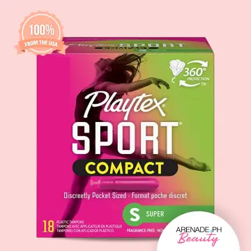 Playtex Sport Tampons with Flex-Fit Technology, Regular, Unscented - 18  Count