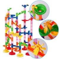 29 PCSSet Kids 3D Maze Ball Roll Toys kid Christmas Gift build a circuit DIY Construction Marble Run Race Track Building Blocks