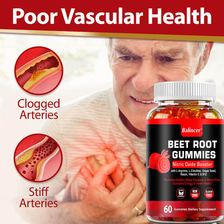 Nitric Oxide Beetroot Gummies Supports heart health, athletic