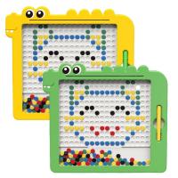 Magnetic Drawing Board For Kids Cute Dino Doodle Pad With Magnetic Pen And Beads Montessori Learning Painting And Sketch Toys Drawing  Sketching Table