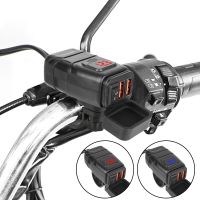 Pengisi daya USB sepeda motor 3.0 aksesori elektronik Universal sepeda lubang kotoran dengan adaptor daya