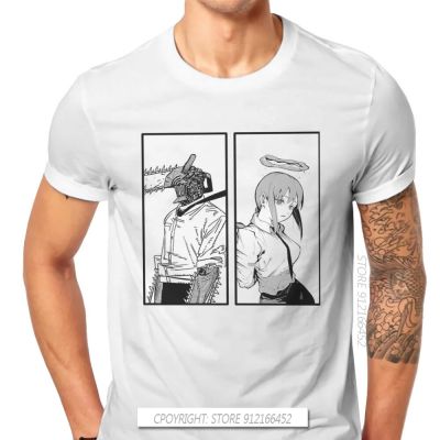 Makima Chainsaw Man Denji Manga T Shirt Vintage Fashion Big Size O-Neck Tshirt Top Sell Harajuku MenS Streetwear