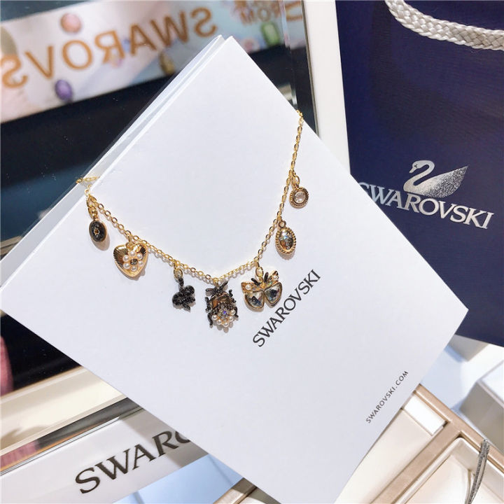 swarovskiสร้อยข้อมือของแท้รุ่นลิมิเต็ด20ปี-สร้อยข้อมือรูปสัตว์ผีเสื้อแมลงรุ่นใหม่