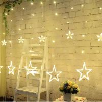 2.5M LED Christmas Lights Star Curtain String Light 220V Fairy Light Outdoor Indoor Garland For Party Wedding Holiday Decoration