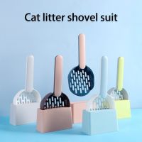 Cats Poop Scoop with Storage Box Cleaning Shovel Kitten Litter Holder Pet Garbage Scoop Lightweight Cleanup Tools Kit