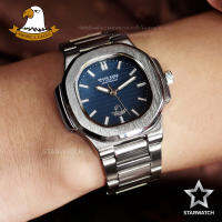 GRAND EAGLE นาฬิกาข้อมือผู้หญิง สายสแตนเลส รุ่น AE8014L - Silver/Navy