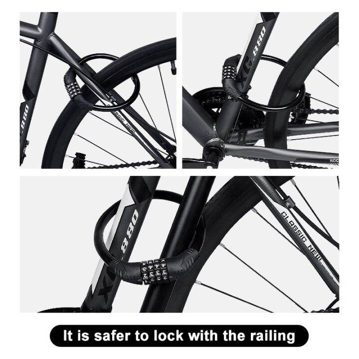 x-tiger-bicycle-lock-mountain-bike-4-digit-password-bike-lock-portable-security-motorcycle-electric-scooter-padlock-universal-locks