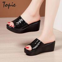 Topie รองเท้ารัดส้นสำหรับผู้หญิง Kasut Wanita Selipar Wanita Heels รองเท้าแตะสตรีทรงบีบเกาหลีแฟชั่นสไตล์รองเท้าแตะลำลอง AG0322