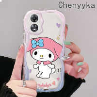 เคส Chenyyka สำหรับ OPPO A58 5G A58X 5G A78 5G A1X 5G A55 5G A98 5G F23 5G A1 5G เคสลายการ์ตูนน่ารักสีชมพูเมโลดี้เนื้อครีมขอบคลื่นเคสโทรศัพท์โปร่งใสมีในสต็อกเคสซิลิโคนอ่อนชัดเจนกันกระแทกสำหรับเด็กผู้ชายและเด็กผู้หญิง