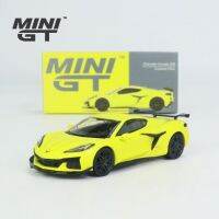 Mini Gt 1:64 Z06 2023เร่งรถโลหะผสมสีเหลืองรุ่น441