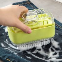 Foaming Soap Box With Brush Rollers Soap Storage Foaming Box With Brush Drainage Box Soap Bubbler Box Built-in Spring Container Soap Dishes