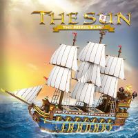 NEW LEGO MOC Creative Expert Ideas Ship Royal Sunshine Fleet Pirates Ship Caribbeans Blocks Moc Bricls Model Building Blocks Movie Toy