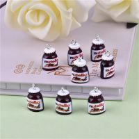 10pcs Mini Peanut Butter Charms Chocolate Sauce Jam Pendants Resin Food DIY Jewelry Making Earring Bracelet Necklack Decor Craft