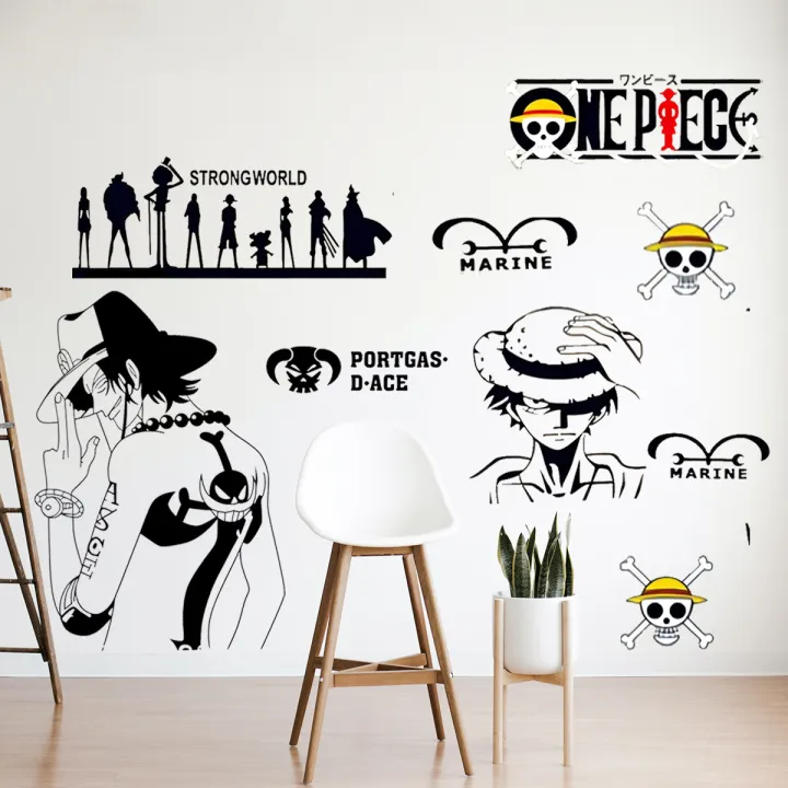 2Pcs Wall Stickers Wallpaper One Piece Anime Cartoon Wall Decals Waterproof Vinyl Japanese Anime Wall Decoration 2Pcs Wall Stickers Wallpaper One Piece Anime Cartoon Wall Decals Waterproof Vinyl Japanese Anime Wall Decoration