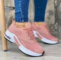 Sneakers women 2023 Spring and Autumn New Lace Up Wedge Platform Shoes Ladies Fashion Casual Running Shoes zapatillas de deporte