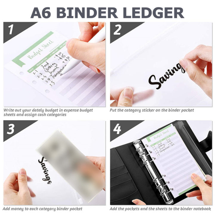 budget-binder-ที่มีซิปซอง-a6-pu-หนัง-budget-โน้ตบุ๊คสำหรับ-daily-planner-เงิน-binder-ซอง