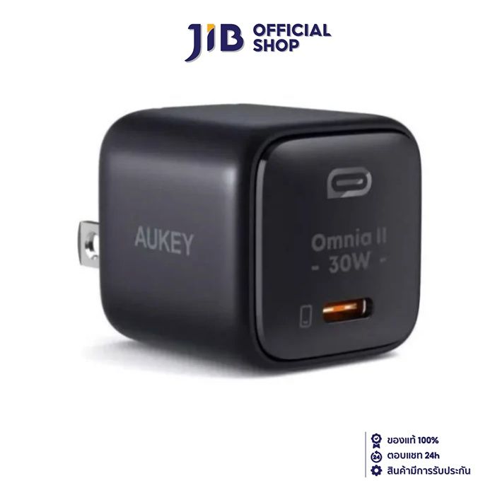adapter-aukey-อะแดปเตอร์-pa-b1l-omnia-30w-charger-with-gan-power-tech-black