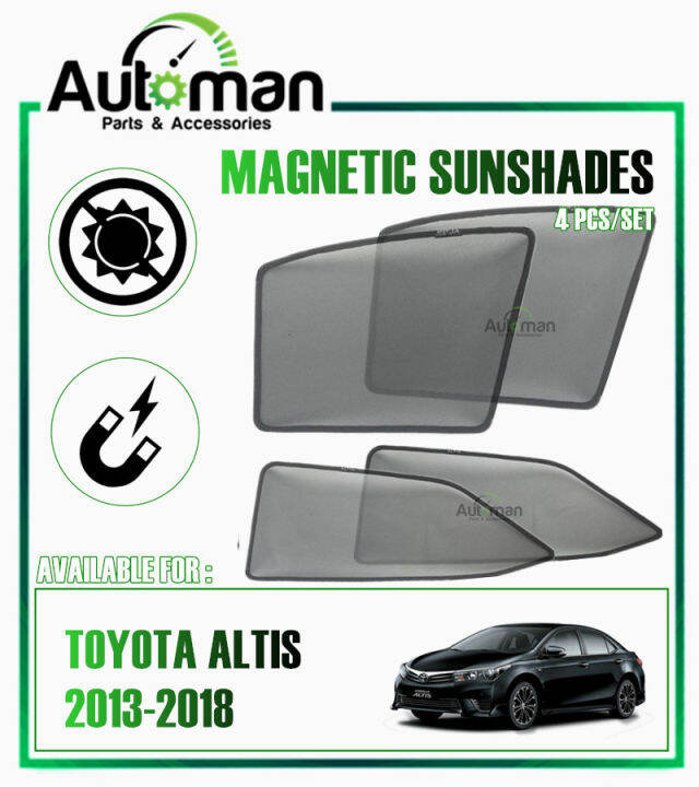 Toyota Corolla Altis 2013-2018 Magnetic Sun Shade Magnet Sunshade 